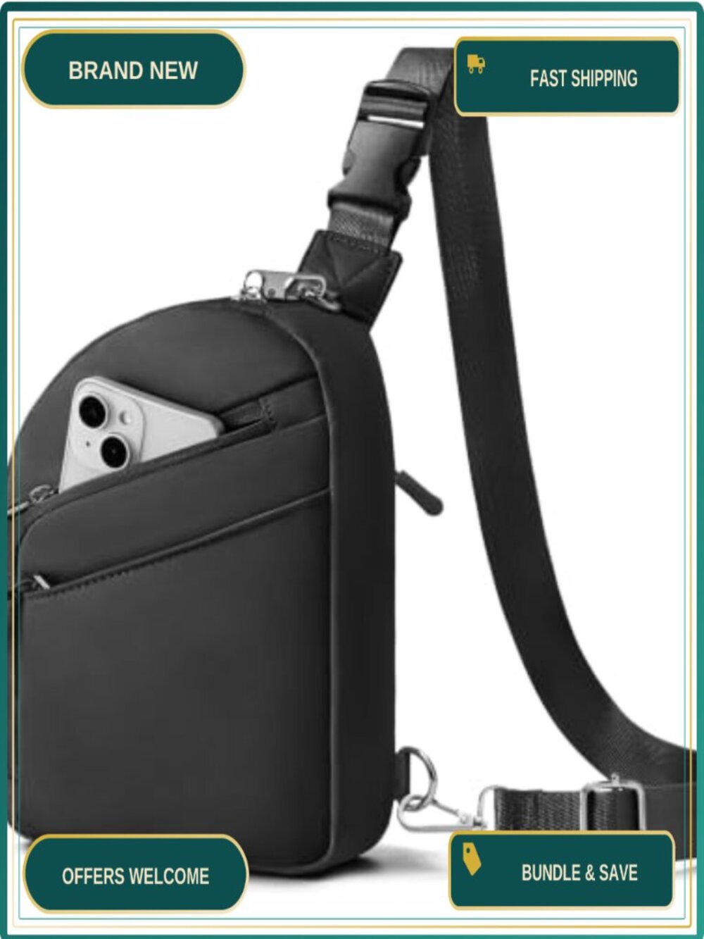 Anti Theft Crossbody Bag RFID Blocking Sling Travel Purse Wallet
